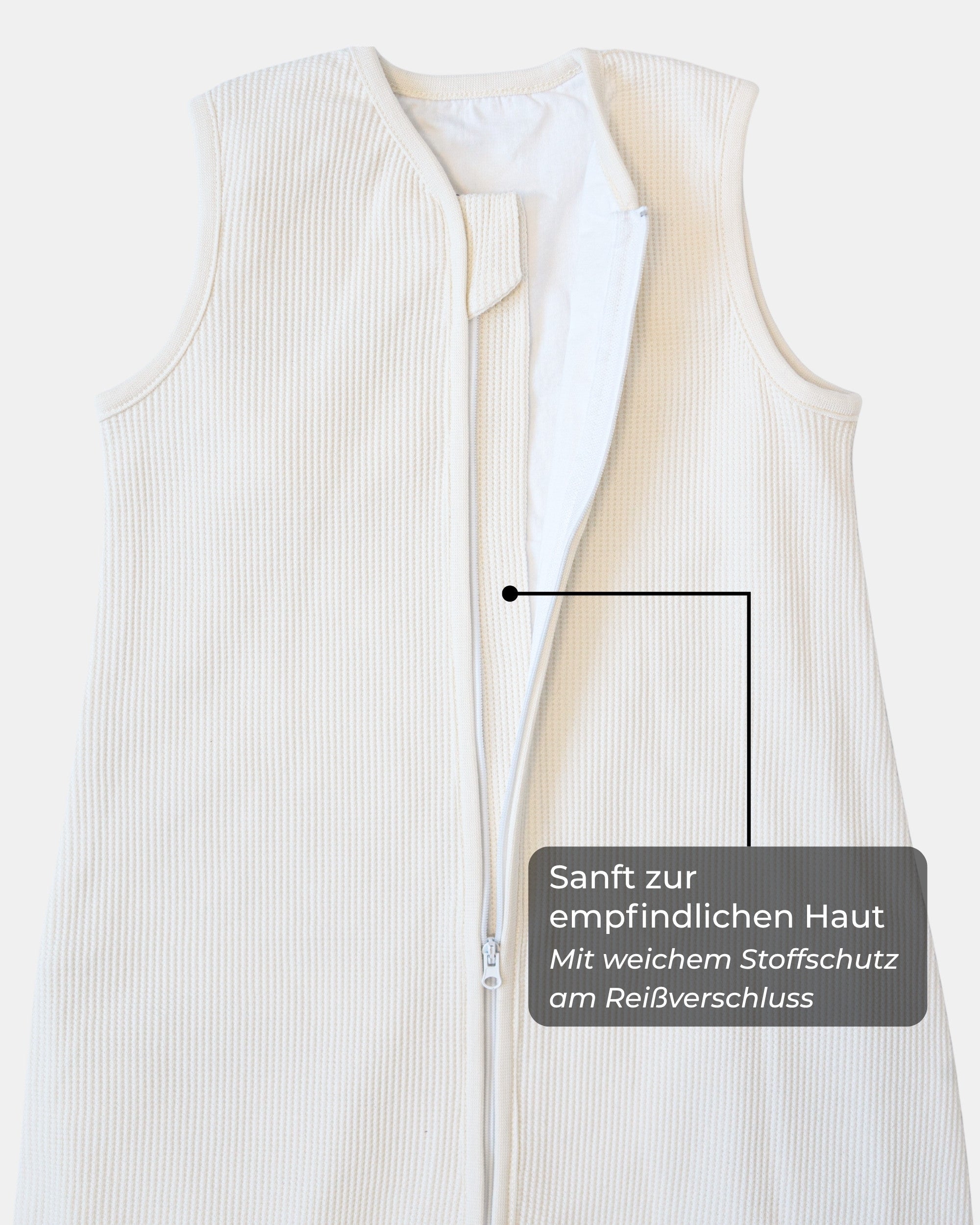 Sleeping bag with feet - Beige - 1.0 TOG