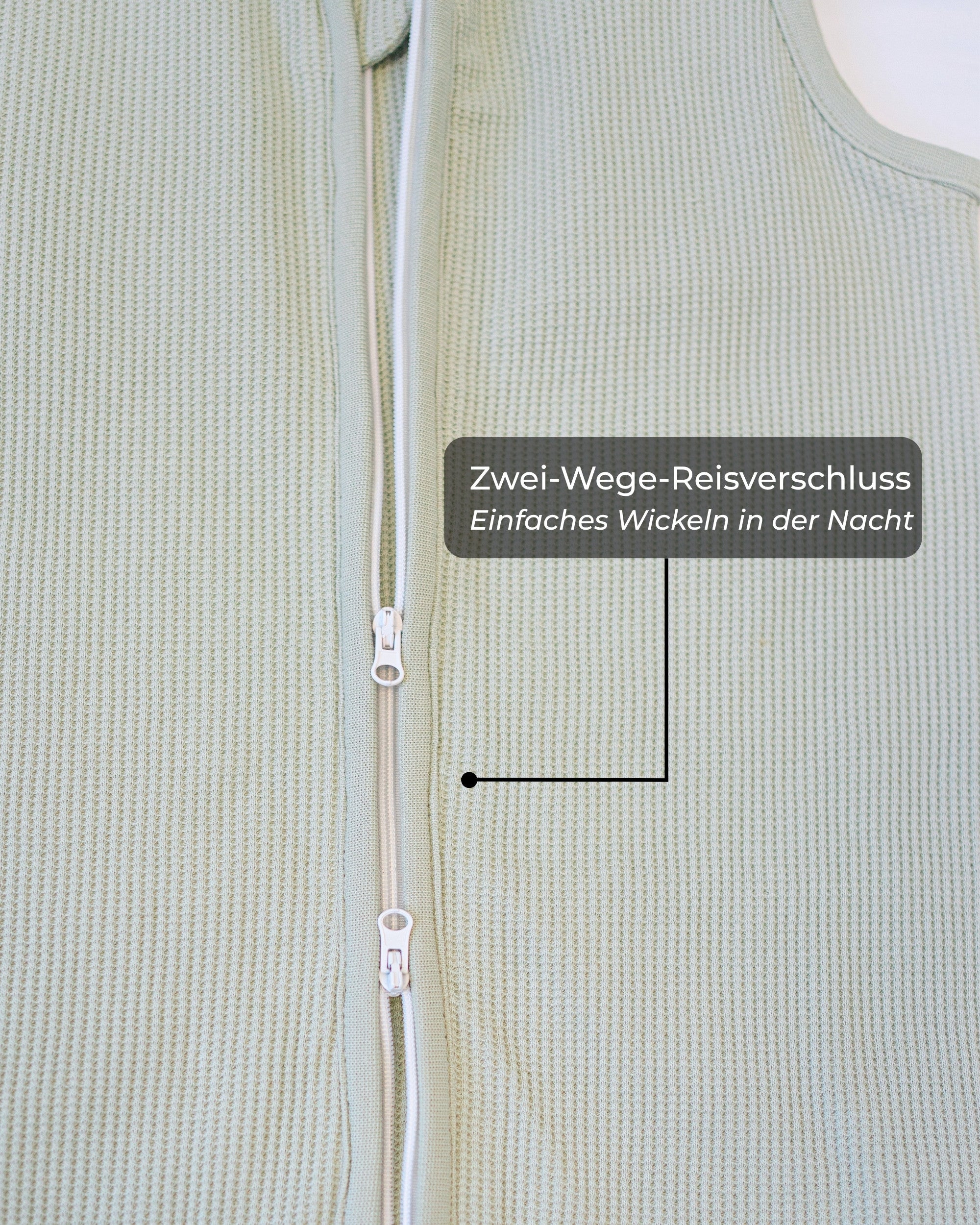 Sleeping bag with feet - Salvia - 1.0 TOG