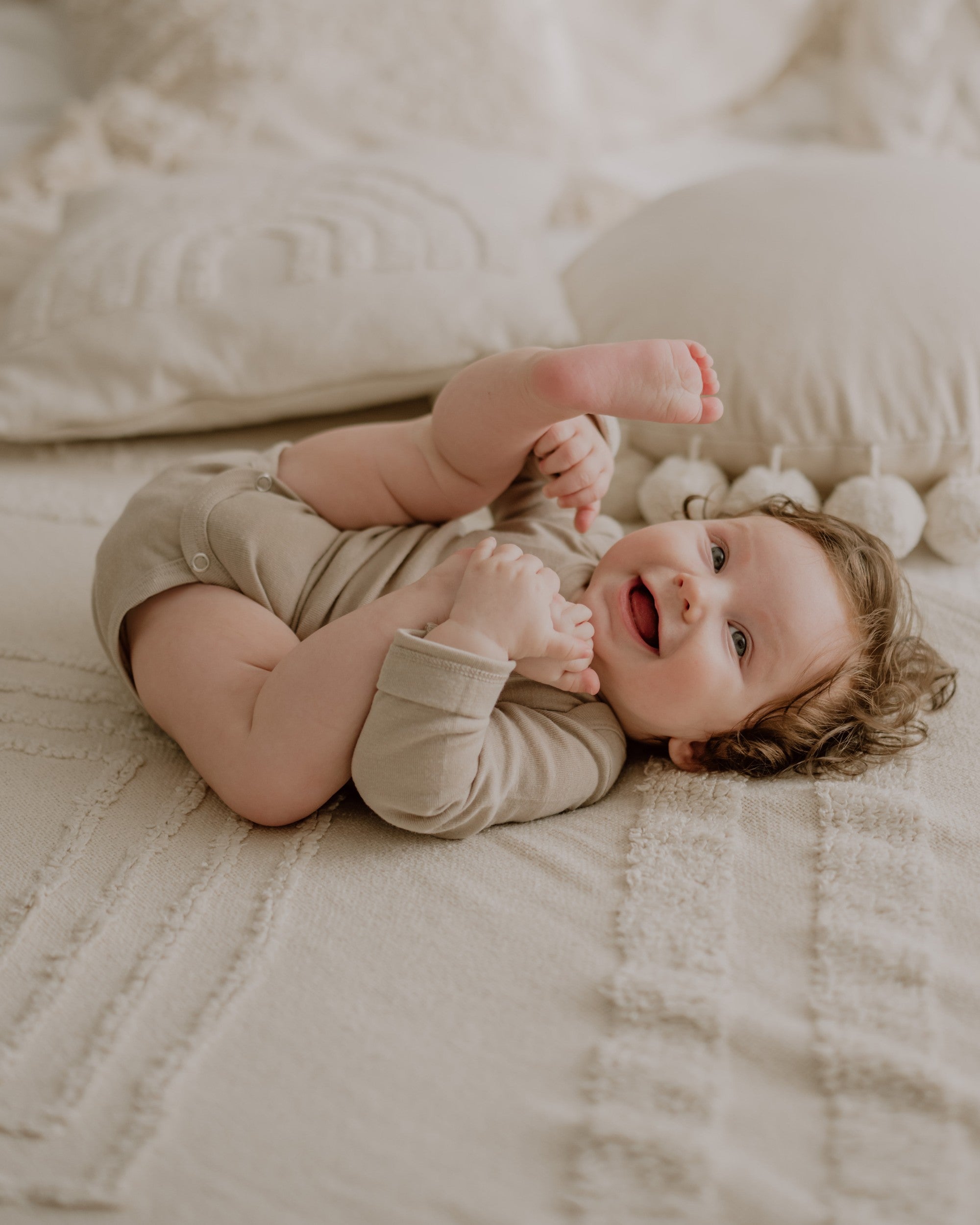 Wool Silk Bodysuit - Clay