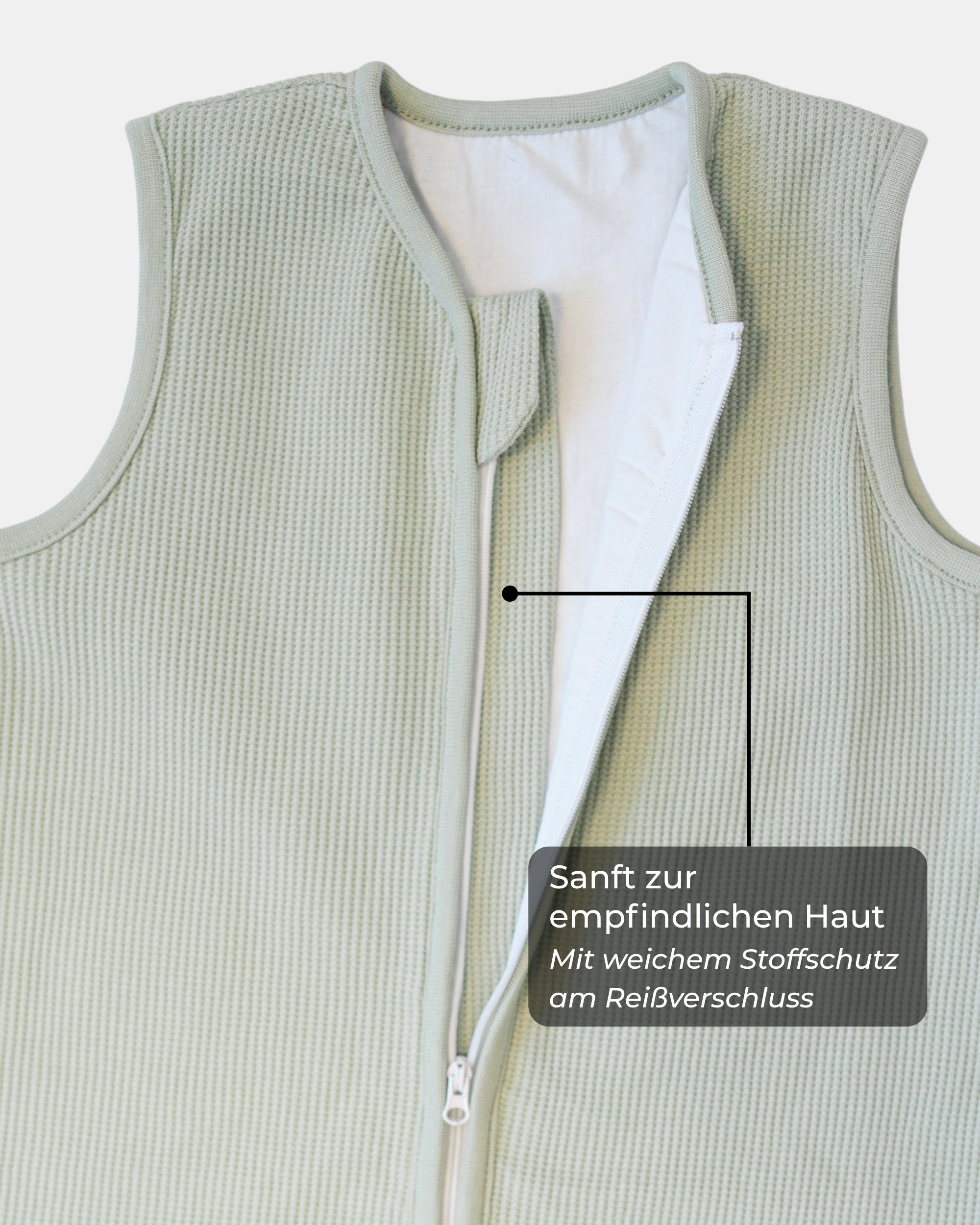 Sleeping bag with feet - Salvia - 1.0 TOG