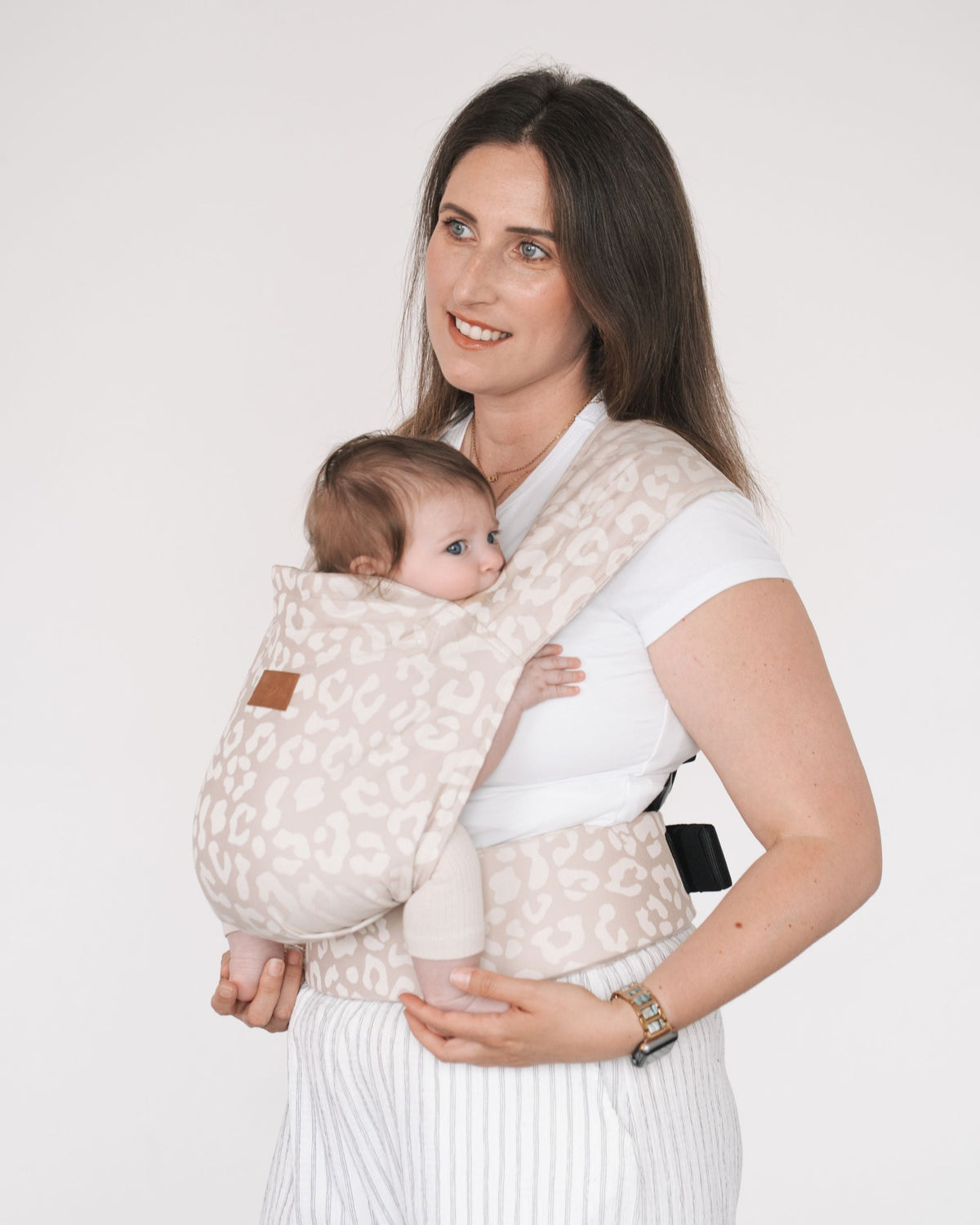Qookie Vario - Full Buckle Baby Carrier - Leo Beige